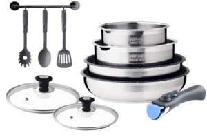 Batterie amovible 10 pièces inox