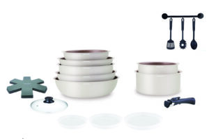 Batterie amovible 18 pièces crème