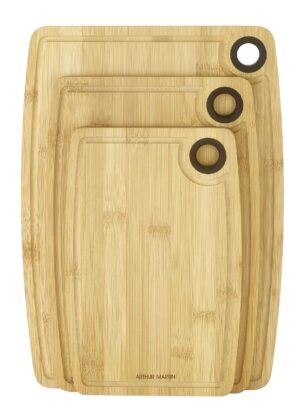 AM. Lot de 3 planches à découper en bambou