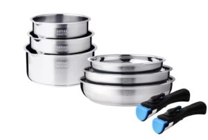 Batterie amovible 8 pièces inox