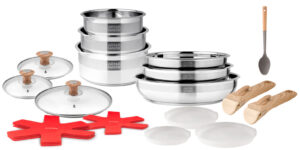 Batterie 20 pièces amovible inox 18/10