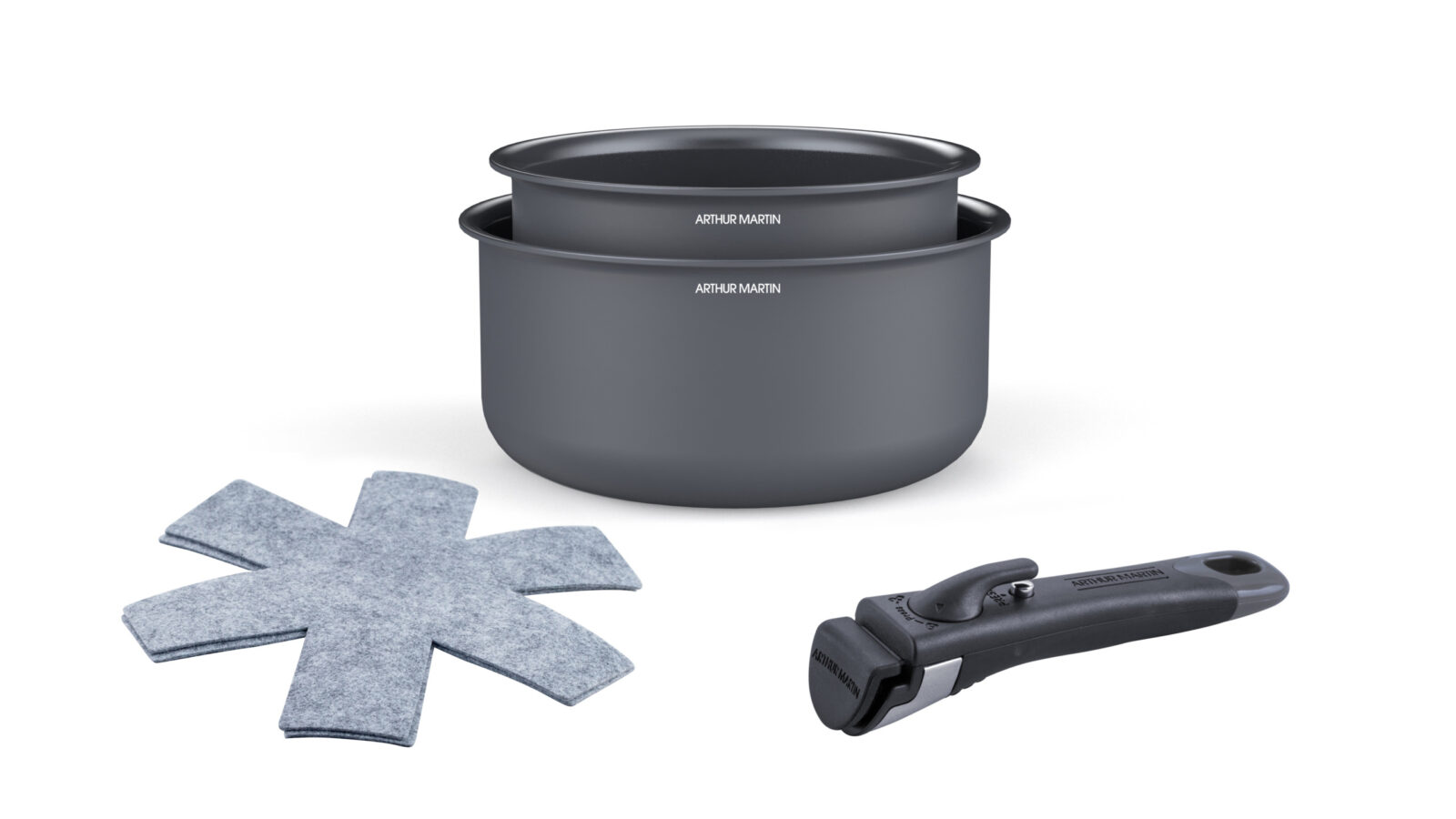 Set de 2 casseroles amovible