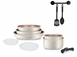 Batterie 10 pièces crème