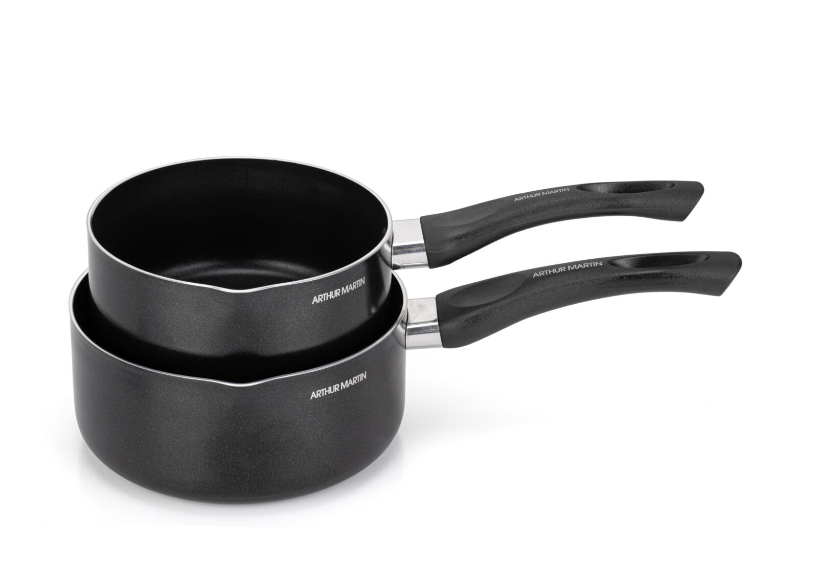 Set de 2 casseroles manche fixe