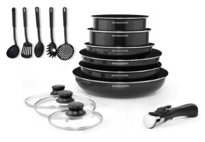 AM. Batterie 15 pcs Noir Brillant