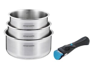 Set de 3 casseroles amovibles