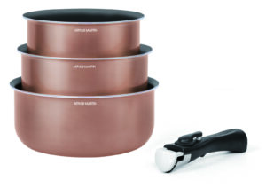 AM. Set de 3 casseroles 16/18/20 Or