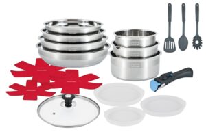 Batterie amovible inox 18 pièces