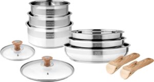 Batterie amovible inox 10 pièces