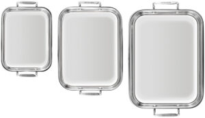 AM. Set de 3 plats à quatre 25/30/35cm satiné