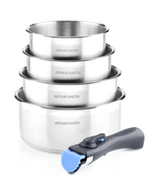 Set de 4 casseroles amovible