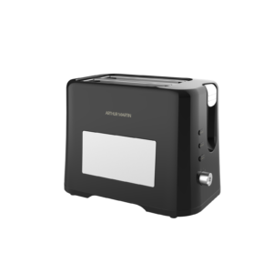 Grille Pain avec 2 fentes 730-870W thème noir Inox