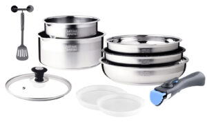 Batterie amovible 10 pièces inox