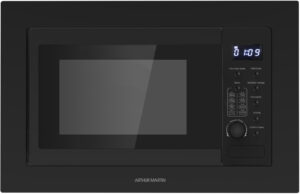 Grill elec 25L Four micro-ondes encastrable 700W verre noir