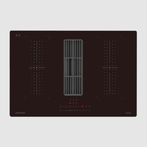 Plaque decuisson induction avec hotte intégrée 80cm 2 zones + 2 flex , 7000W