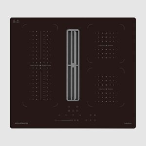 Plaque de cuisson induction avec hotte intégrée 60cm 2 zones + 1 zone flex , 7000W
