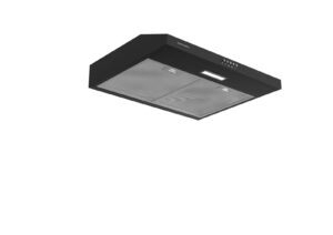 Hotte casquette - 2 Filtres metal - filtre à charbon - 220m3  - Noir with carbon filter