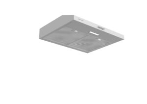 Hotte casquette - 2 Filtres metal - filtre à charbon - 220m3  - Blanche with carbon filter