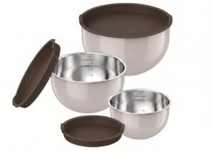 R'MIX Set de 3 saladiers 16/ 20/ 24 cm -Grège