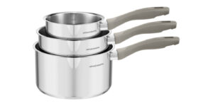 Set de 3 casseroles inox